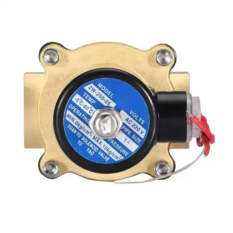 Electrovalvă electromagnetică alimentată la 220V curent alternativ.