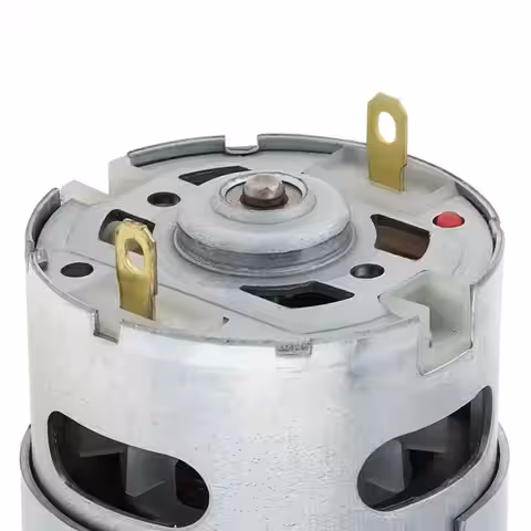 Topvy av DC-motor RS-550 med monterat kugghjul