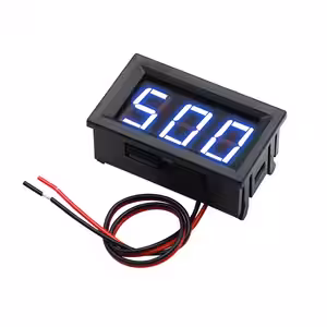 Voltmetru digital pentru măsurarea tensiunii AC 220V cu LED albastru.