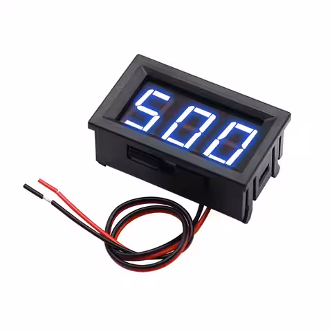 Voltmetru digital pentru măsurarea tensiunii AC 220V cu LED albastru.