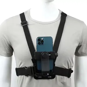 Suport ham piept compatibil cu telefoane și camere GoPro