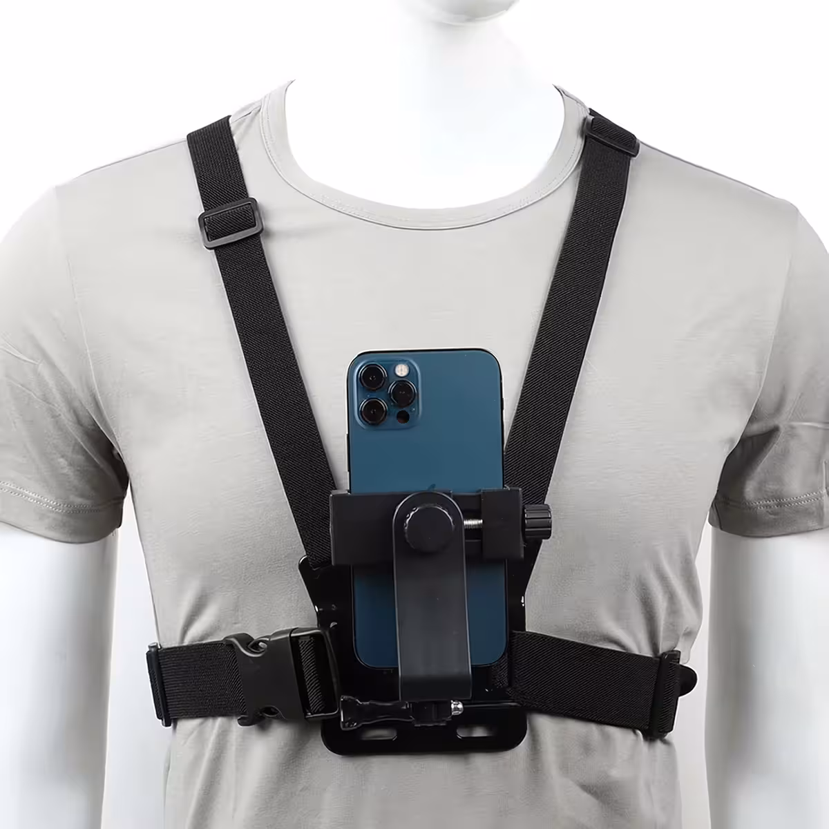 Suport ham piept compatibil cu telefoane și camere GoPro