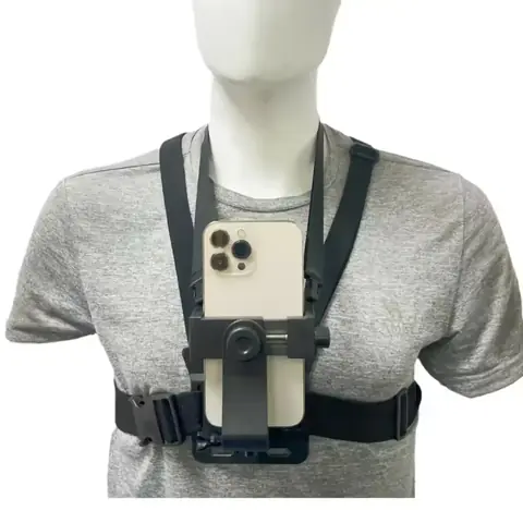 Suport GoPro cu adaptor pentru telefon, prindere sigură pe piept