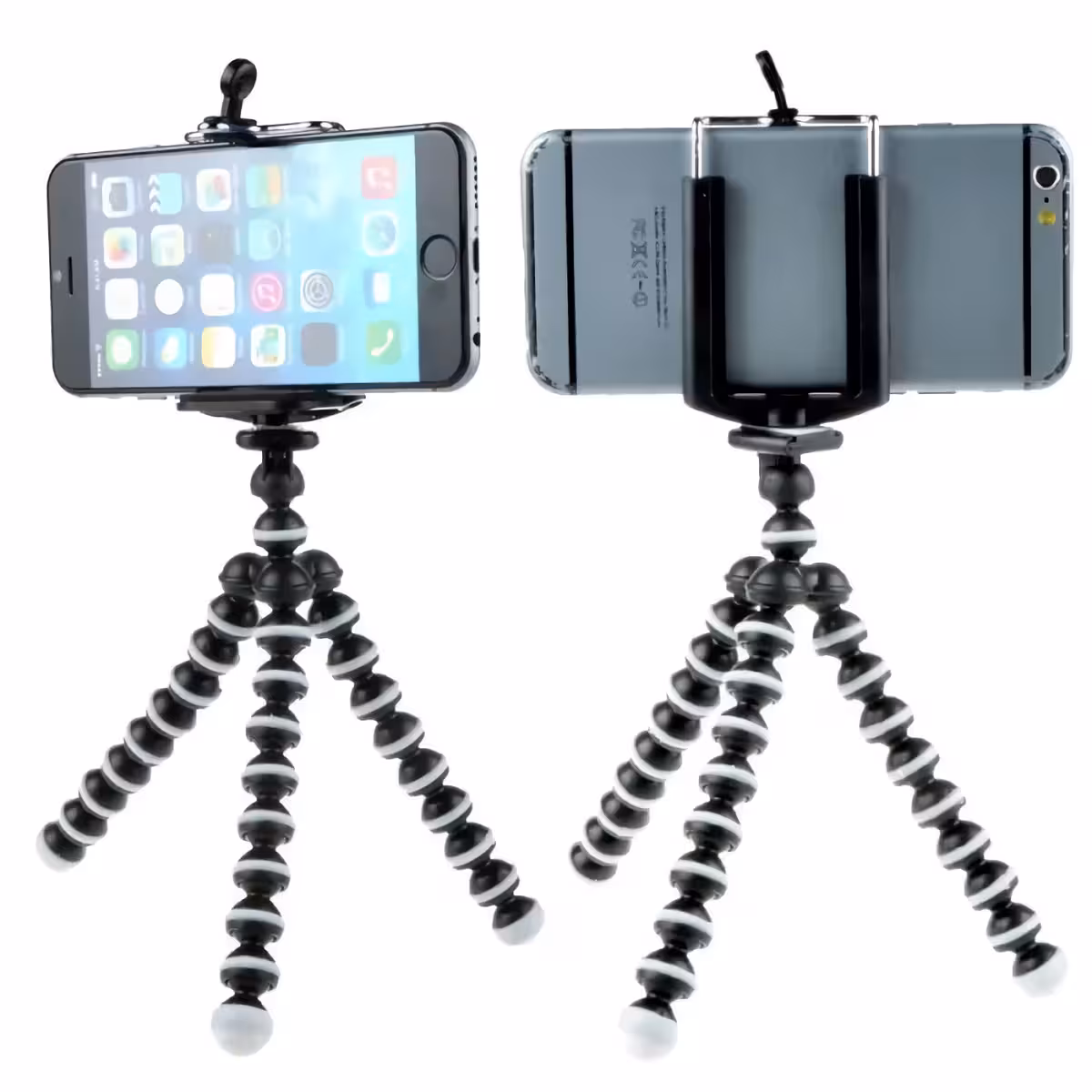 Trepied flexibil cu suport pentru telefon Trepied flexibil cu suport universal pentru telefon mobil și aparat foto