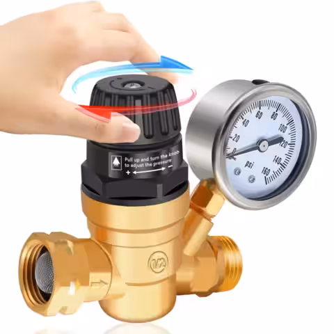 Justerbar ventil för vattentryckkontroll i hem- och industrisystem