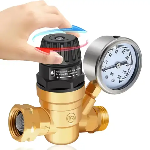 Valvă de reglare presiune apă Valvă reglabilă pentru controlul presiunii apei în instalații casnice și industriale