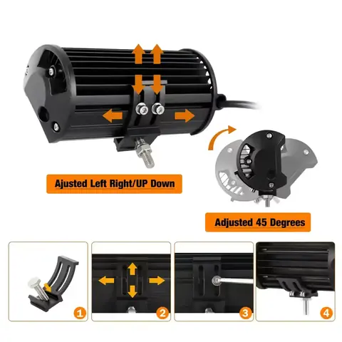 Set dual LED BAR 240 W Set de două LED BAR cu suport solid, menite pentru vehicule off‑road
