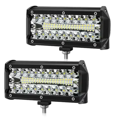 Set proiectoare LED BAR 240W Off‑road Set de 2 proiectoare LED BAR 240 W, 24000 lm, IP68 pentru ATV, auto, tractor