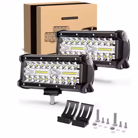 LED BAR-lampor med 24 000 lumen, spänning 12–24 V, klart ljus, svart hölje