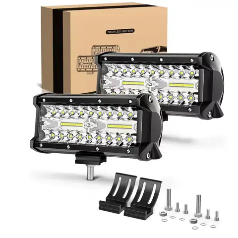 Proiectoare LED BAR 24 000 lm, 12‑24 V Proiectoare LED BAR cu 24000 lumeni, tensiune 12–24 V, lumina clară, carcasa neagră