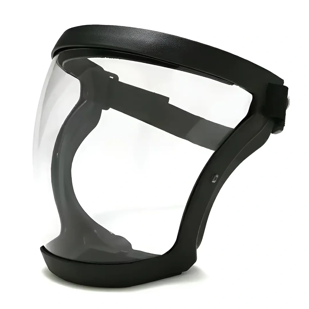 Mască de Protecție Față cu Vizieră Transparentă și Filtru praf PM2.5 – Ideală pentru Motocoasă, Vopsitorie, Stropit Pomi