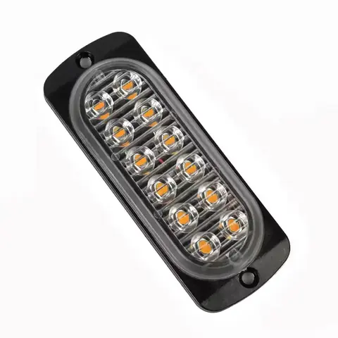 Žluté autostroboskopy profesionální autoblikače žlutý LED stroboskop 12V 24V mřížka