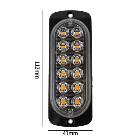 Žluté autostroboskopy profesionální autoblikače žlutý LED stroboskop 12V 24V mřížka