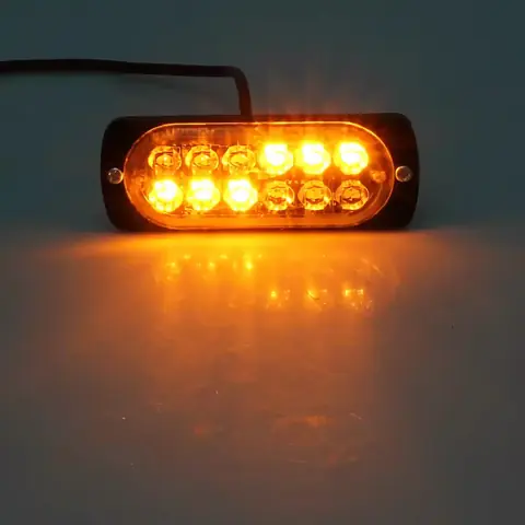 Žluté autostroboskopy profesionální autoblikače žlutý LED stroboskop 12V 24V mřížka