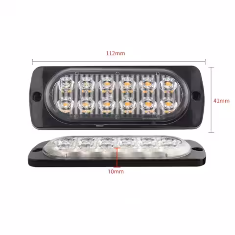 Vattentätt och dammtåligt gult bilstroboskop, lämpligt för alla väderförhållanden