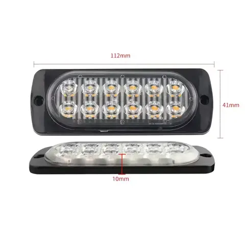 Žluté autostroboskopy profesionální autoblikače žlutý LED stroboskop 12V 24V mřížka