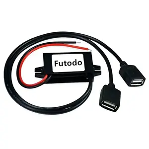 Imagine frontală cu modulul coborâtor de tensiune DC-DC 12V-48V la 5V USB