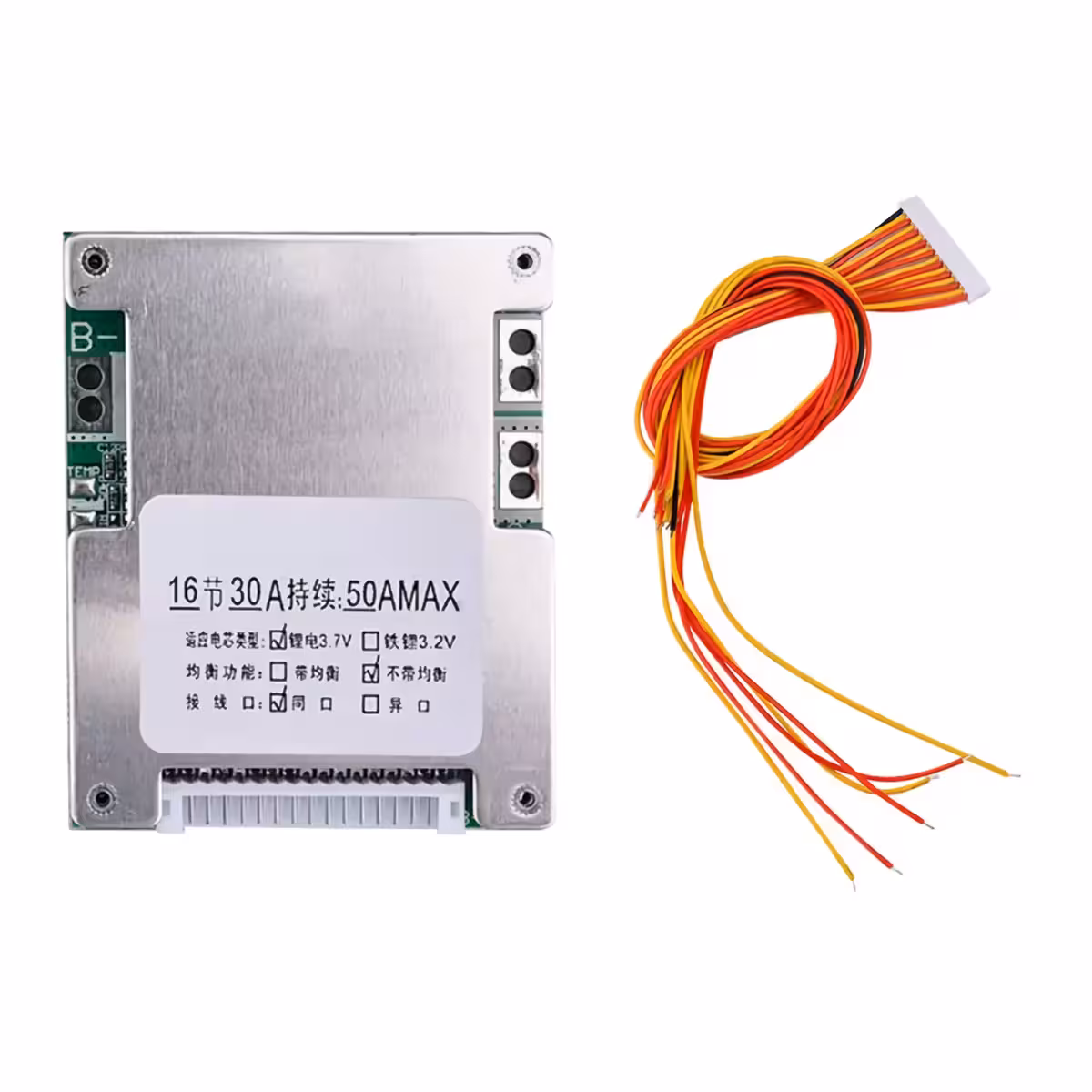 BMS 16S 60V 40A - Celule echilibrate Funcția de echilibrare a celulelor la BMS 16S 60V 40A
