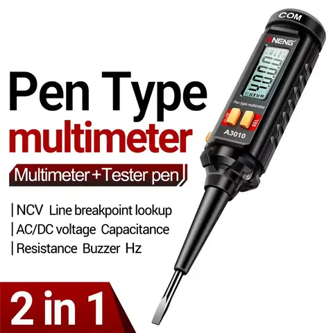 Funcție NCV – detecție tensiune fără contact Tester de tensiune cu funcție NCV pentru detecție fără atingere