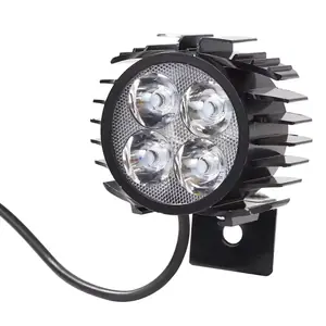 Imagine frontală detaliată a farului LED pentru bicicletă sau trotinetă electrică