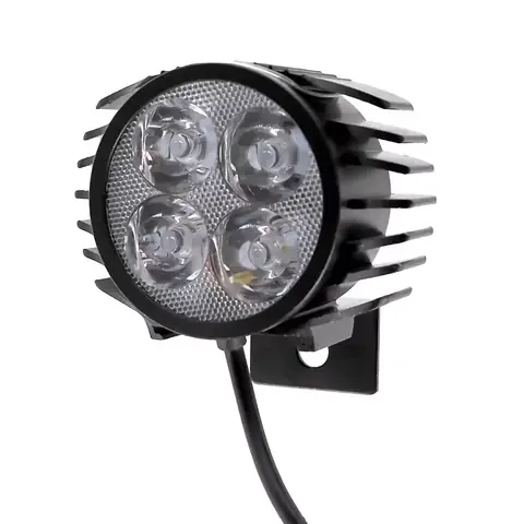 Far LED pentru trotinete și biciclete, vedere frontală, lumină diferită