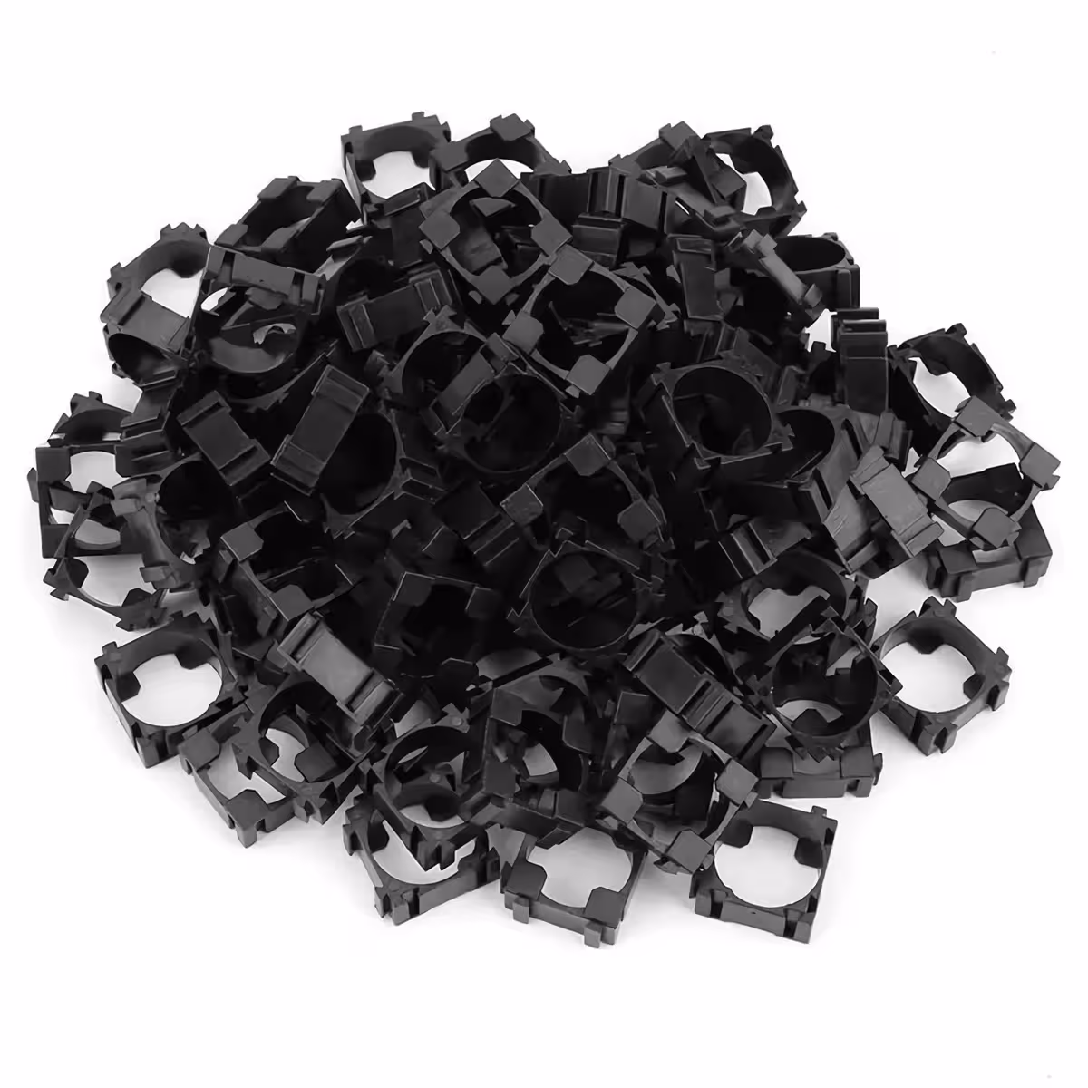 100 suporturi modulare pentru baterii Li-ion 18650, vedere de ansamblu Set mare de 100 suporturi modulare pentru fixarea celulelor 18650.