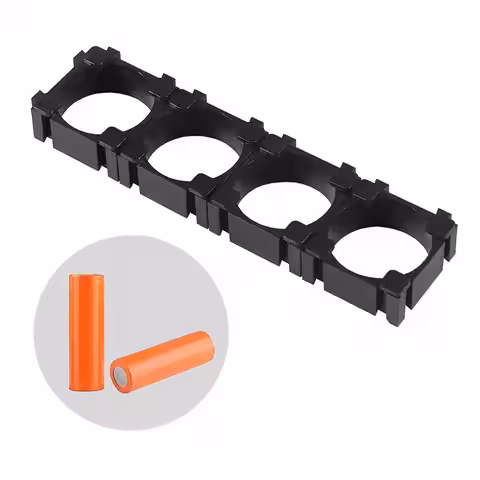 Fyra modulära hållare för Li-ion 18650-celler, redo att använda