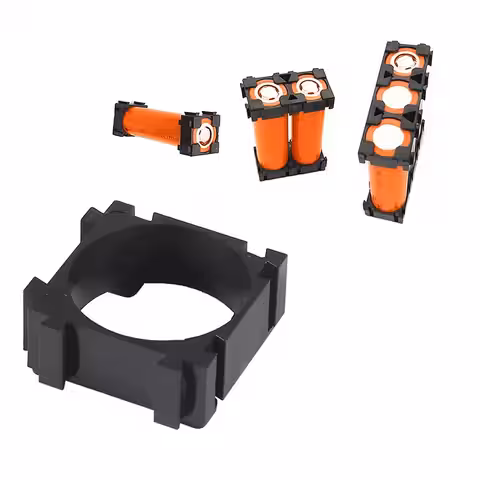 Närbild på en modulär hållare för 18650-cell