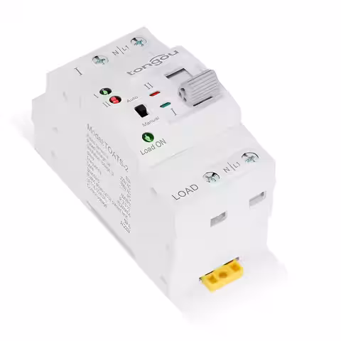 Närbild av anslutningsklemmer på ATS-enhet