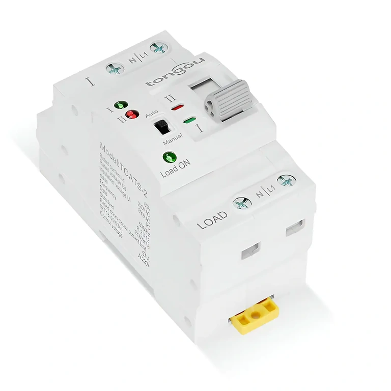 Близък план на клемите за свързване на ATS устройството