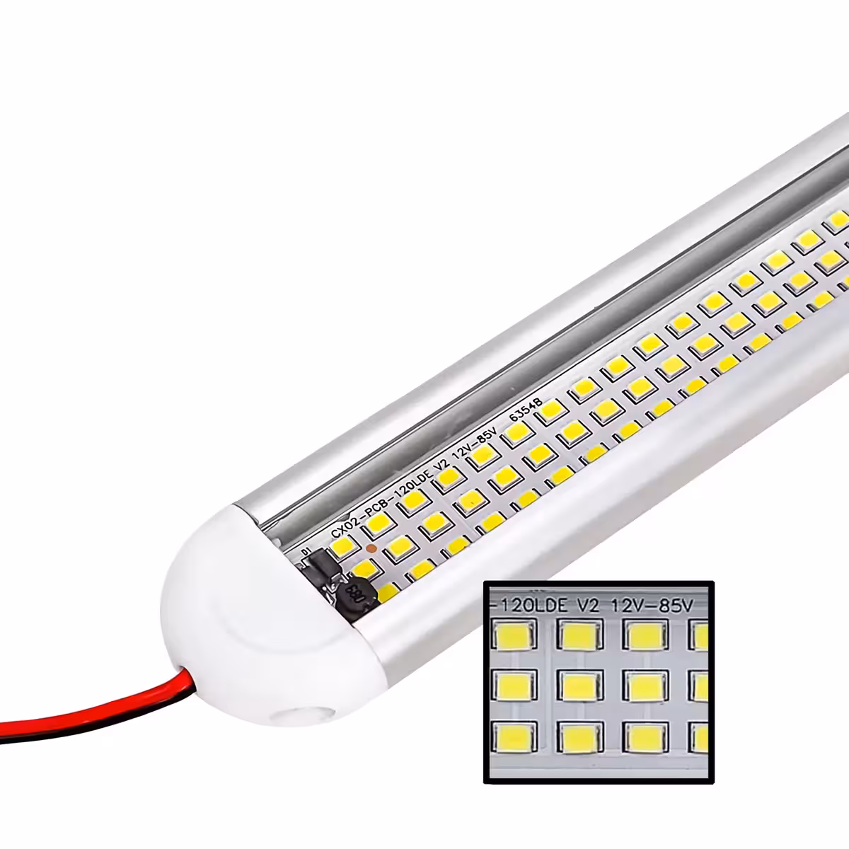Lampă LED auto universală – vedere de sus Vedere de sus a lămpii LED universale pentru interiorul autoturismelor
