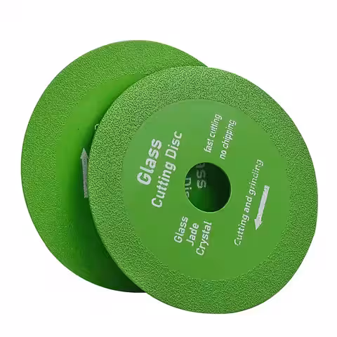 Två diamantklingor för skärning och slipning av glas