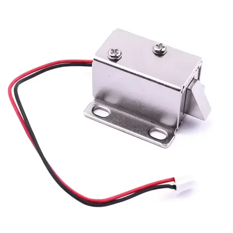 Yală electromagnetică 12V fotografiată din lateral