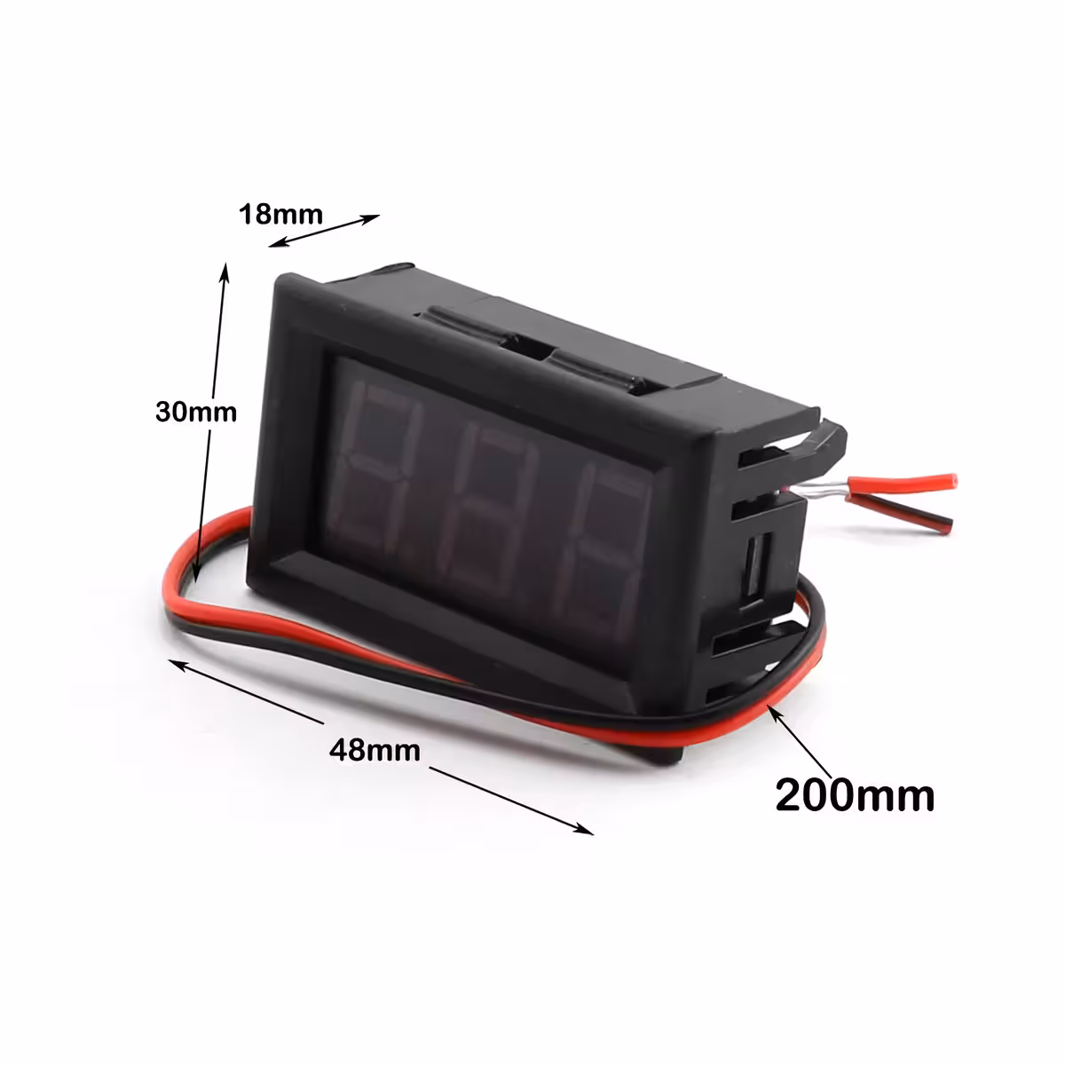 Dimensiunile voltmetrului digital de panou 5V-120V curent continuu Măsurători precise ale voltmetrului digital de panou 5V-120V, potrivit pentru montare în diverse aplicații