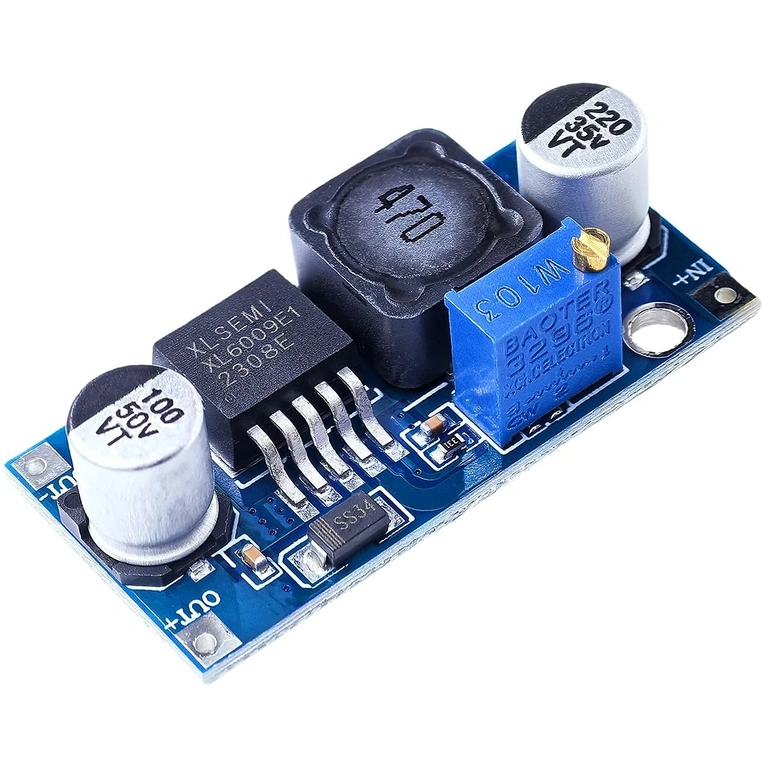 Изображение с основните компоненти на модула XL6009