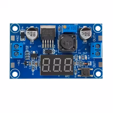 LM2596 step-down modul med display – framvy
