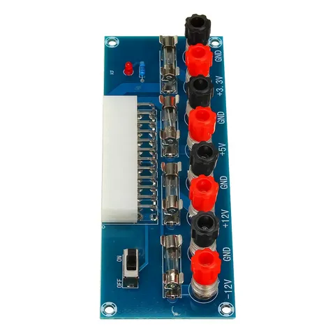 Imagine de sus a plăcii adaptor pentru sursă ATX