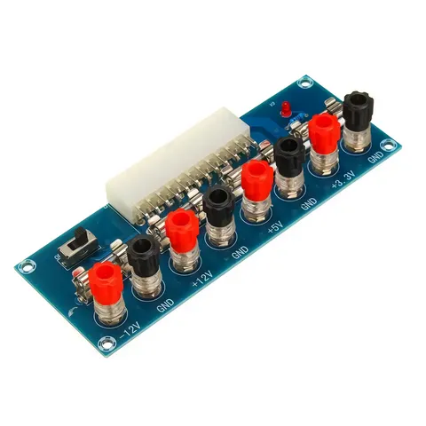 Adaptor ATX cu LED și comutator ON/OFF Placă adaptor sursă ATX cu LED de stare și buton pornire
