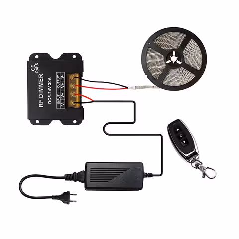 Kopplingsschema för LED-banddimmer DC 5V 12V 24V 30A