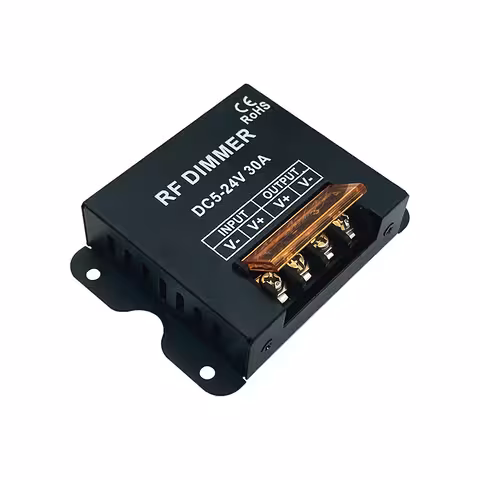 PWM-kontroller för monokrom LED-band 5V 12V 24V, justerbar 0–100%