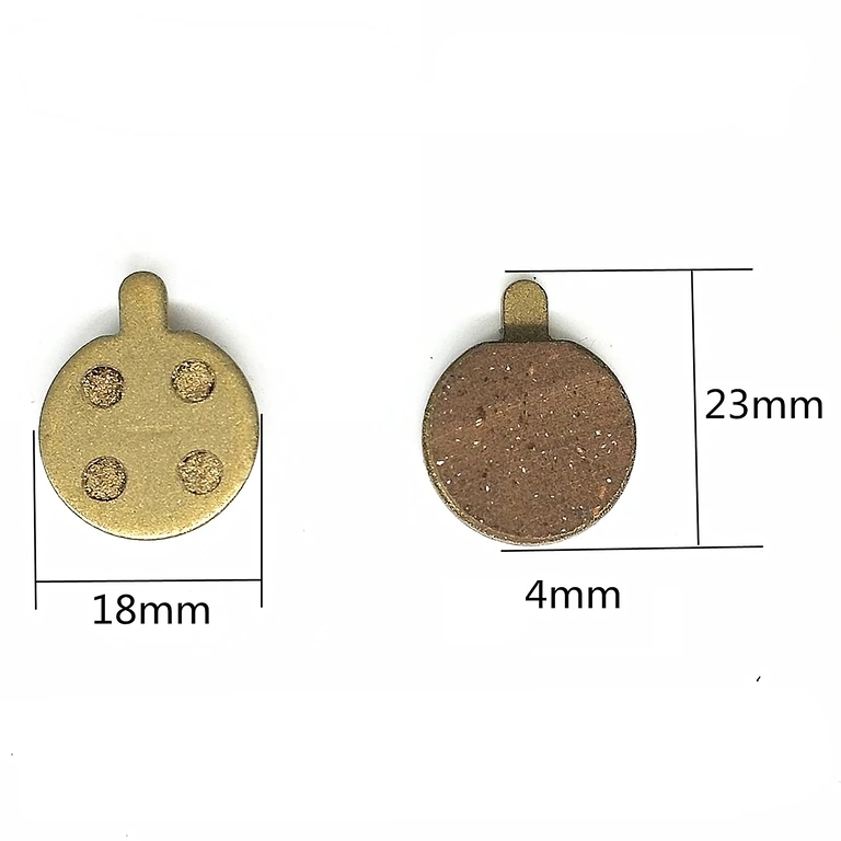 Точни размери на спирачните накладки (18 x 23 x 4 мм)