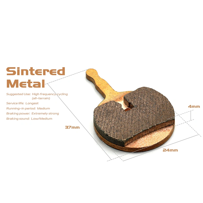 Детайлна снимка на метални спирачни накладки AVID BB5