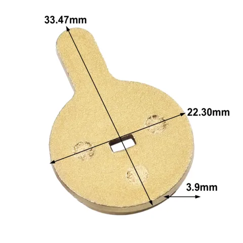 Dimensiuni plăcuțe frână Dimensiuni plăcuțe frână: 33.5 x 22.3 x 3.9 mm