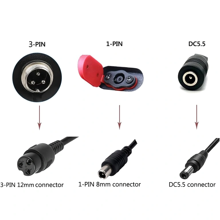 Încărcător cu mufă coaxială 8mm Încărcător 36V–42V 3A pentru trotinete Xiaomi și Segway-Ninebot, mufă coaxială 8mm