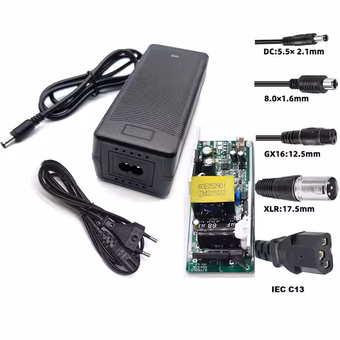 48V–54,6V 2A-laddare med 8 mm coax-kontakt, kompatibel med Xiaomi och Segway-Ninebot