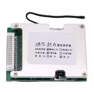 BMS-modul 14S 52V 30A med skydd och balansering för Li-Ion-batterier