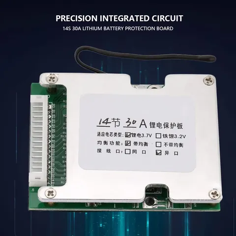 BMS 14S 52V with Li-Ion cell balancing function at 4.2V