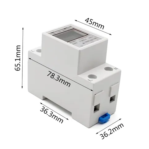 Contor electric compact Contor pasant pe sina DIN, dimensiuni compacte și greutate redusă