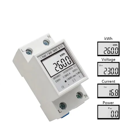 Contor monofazat cu ecran LCD Contor monofazat pentru uz rezidențial și industrial cu afișaj digital
