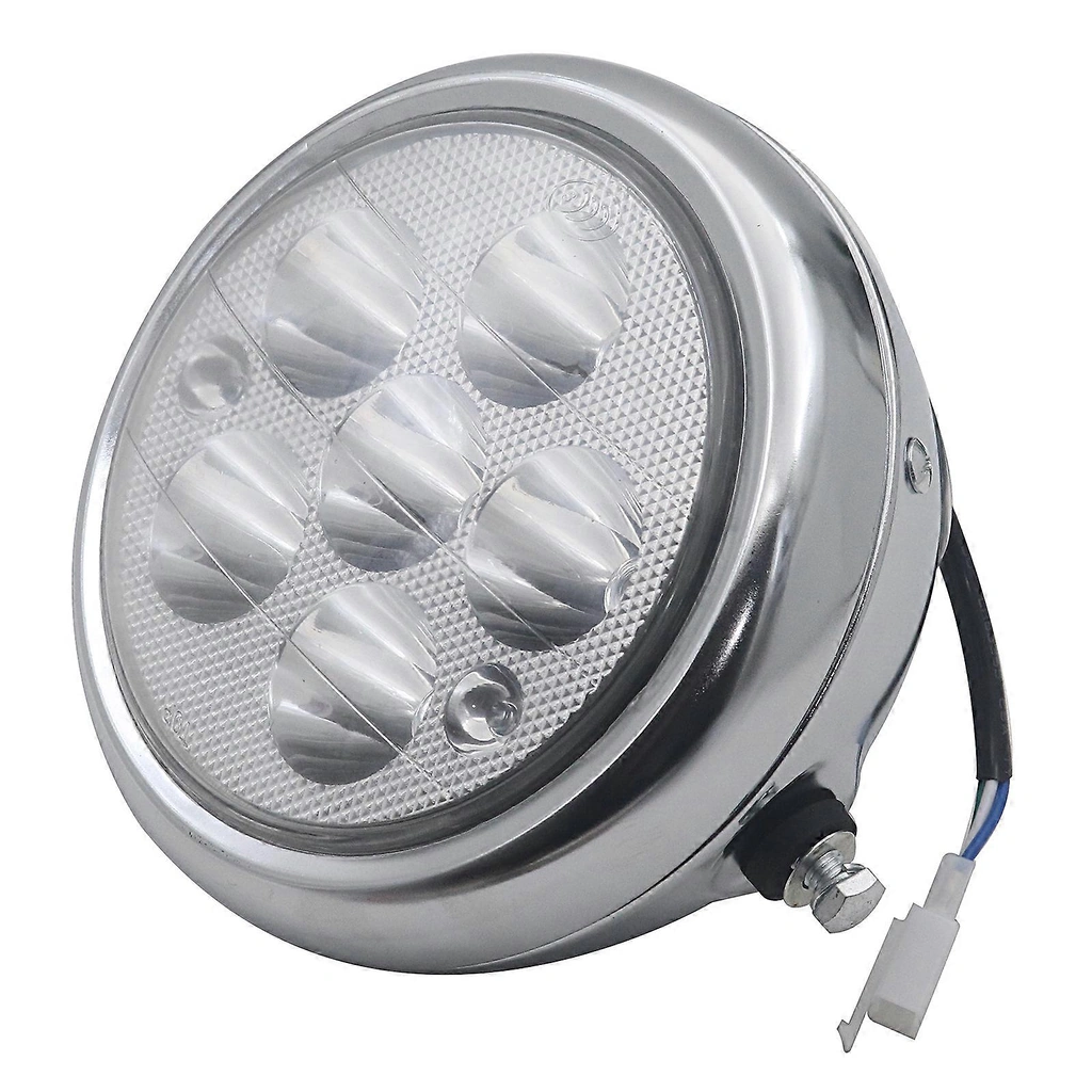 Far LED Rotund 5 Inch pentru Scuter Electric, Moto, Citycoco și Harley - Iluminare 12V-80V